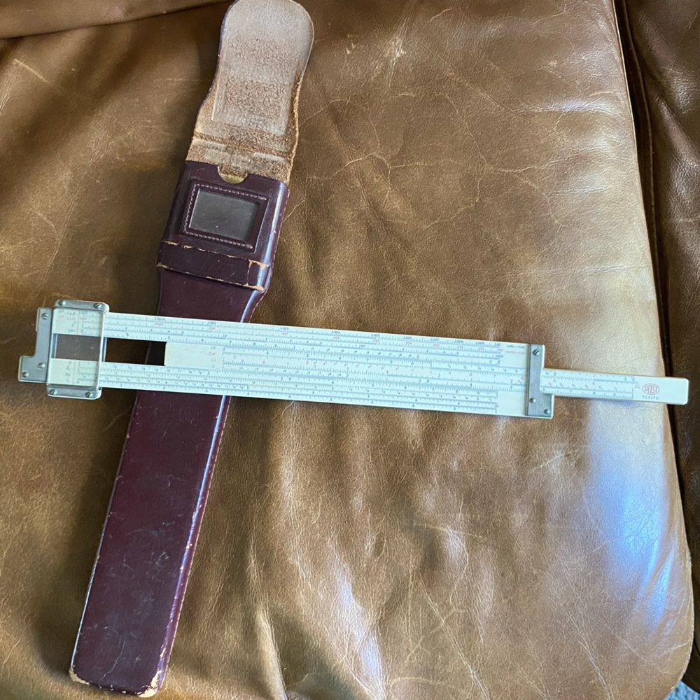 POST VERSALOG Rare Vintage Slide Rule With Leather Case